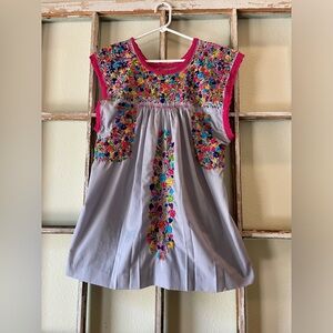 Oaxaca Mexican Colorful Tunic blouse size M/L